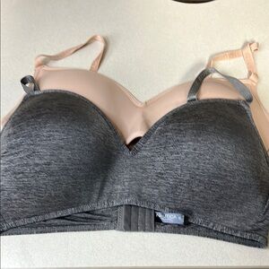 Nautica Women's Charcoal and Nude  Bra